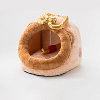 HKM-6707005 Cozy Semi-Closed Pet Litter Nest with Detachable Cushion for Dogs and Cats