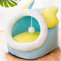 HKM-6707005 Cozy Semi-Closed Pet Litter Nest with Detachable Cushion for Dogs and Cats
