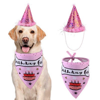 HKM-6707517 Pet Birthday Hat and Saliva Towel Set for Celebrating Your Furry Friend