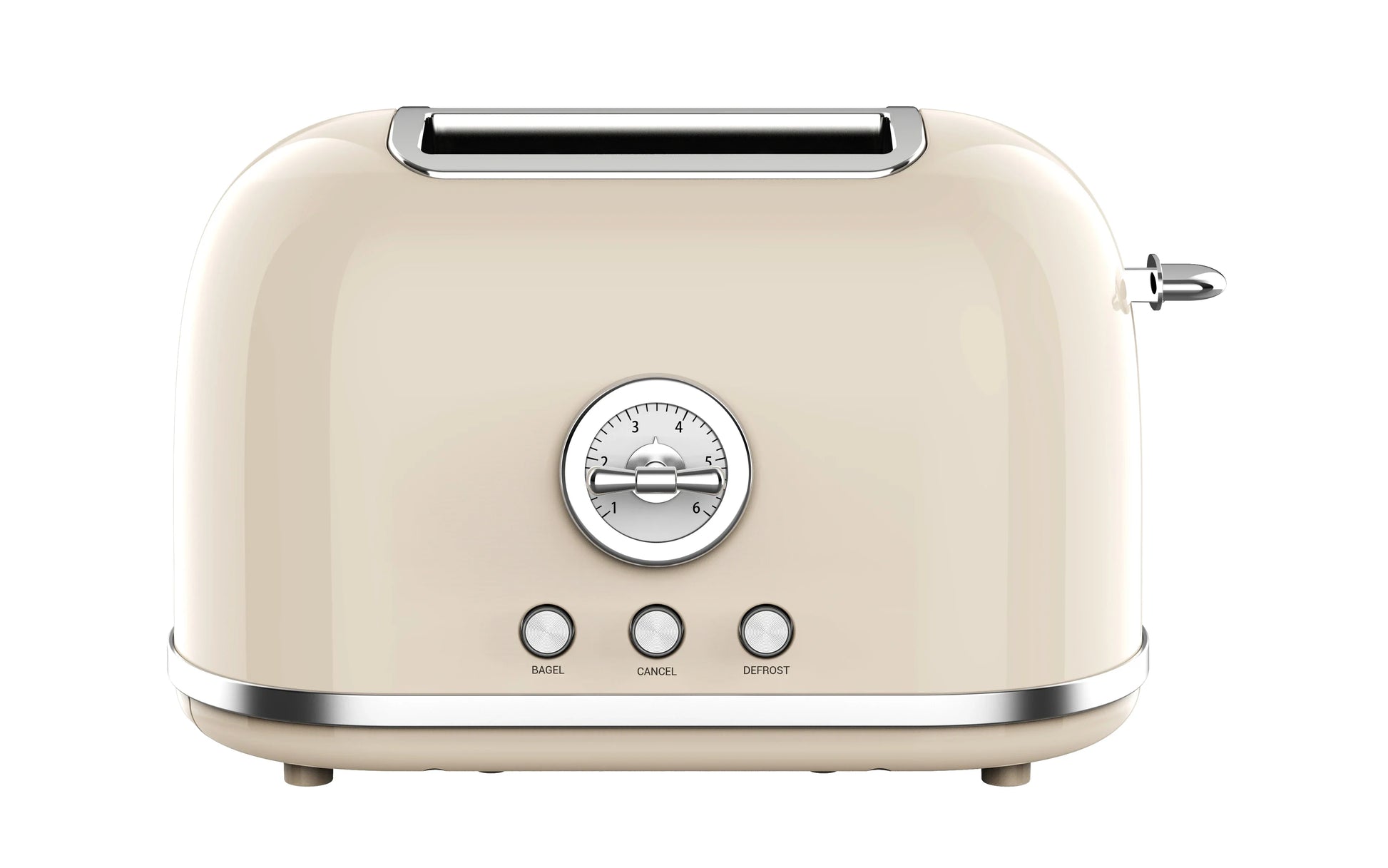 HKM-670867 Retro 2-Slice Toaster with 38mm Self-Centering Slots and Extra Lifting Function