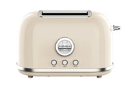 HKM-670867 Retro 2-Slice Toaster with 38mm Self-Centering Slots and Extra Lifting Function