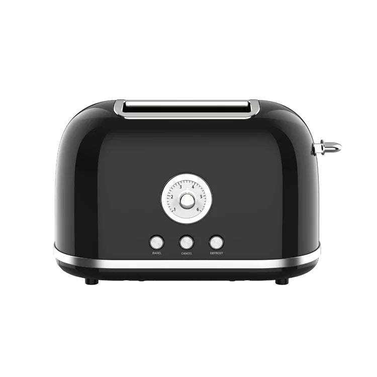 HKM-670867 Retro 2-Slice Toaster with 38mm Self-Centering Slots and Extra Lifting Function