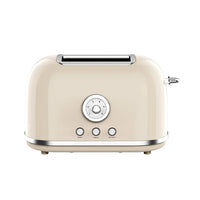 HKM-670867 Retro 2-Slice Toaster with 38mm Self-Centering Slots and Extra Lifting Function