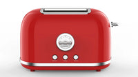 HKM-670867 Retro 2-Slice Toaster with 38mm Self-Centering Slots and Extra Lifting Function