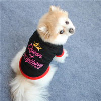 HKM-6709309 Breathable Black Cotton T-Shirt for Pets - Casual Style in Multiple Sizes