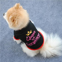 HKM-6709309 Breathable Black Cotton T-Shirt for Pets - Casual Style in Multiple Sizes