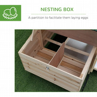 HKM-6710589 PawHut 77" Chicken Coop with Weatherproof Roof, Toxin-Free Materials, and Removable Cleaning Tray