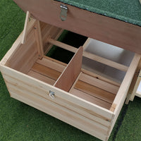 HKM-6710589 PawHut 77" Chicken Coop with Weatherproof Roof, Toxin-Free Materials, and Removable Cleaning Tray