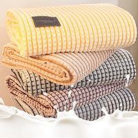 HKM-671123 Solid Color Casual Blanket - Soft Polyester Fiber in Various Sizes and Colors