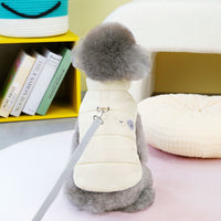 HKM-6711357 Cotton Dog Vest for Winter - Available in Blue, Khaki, and Purple, Sizes S to XXL