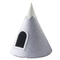HKM-6711741 Felt Snow Mountain Semi-Enclosed Pet Bed for Cats