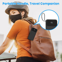 HKM-671187 20000mAh Fast Charging Power Bank with 4 Inbuilt Cables and Digital Display for iOS and Android Devices