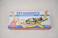 HKM-6714301 Solid Wood Cat and Dog Hammock with Canvas Velvet Nest Pad, Free Size for Pets Under 15 kg