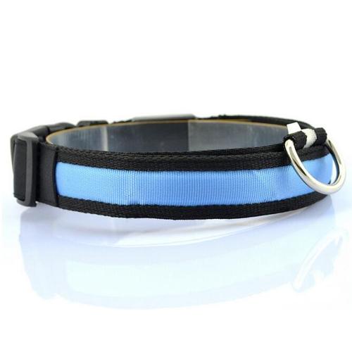 HKM-6714685 Vibrant LED Dog Collar with USB Rechargeable Battery - Multiple Colors and Sizes Available