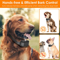 HKM-6715965 Citronella Spray Bark Collar for Dogs - Humane Anti-Barking Control, Waterproof and Rechargeable with Adjustable Fit