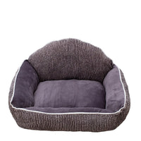 HKM-6716733 Plush Pet Sofa for Small to Medium Dogs and Cats - Stripe Design, 60x50cm