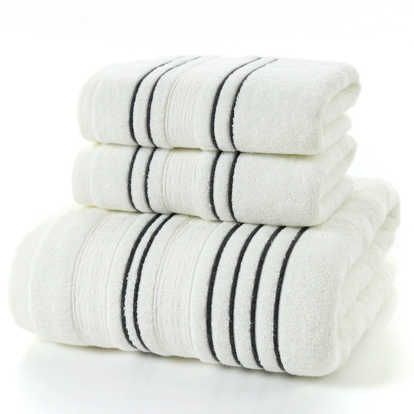 HKM-671699 Pure Cotton Bath Towels Set - Soft and Skin-Friendly, Multi-Color Options Available