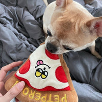 HKM-6717501 Pizza Toy for Dogs with BB Sounds and Crinkle Fun in Pizza Box Packaging