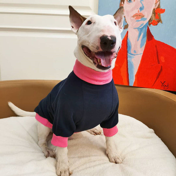 HKM-6717757 Fluorescent Contrast Fleece Dog Sweater for Cozy Warmth and Comfort