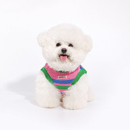 HKM-6718269 Stylish Color-Matching Dog Vest for Small and Medium Dogs - Soft Cotton Blend