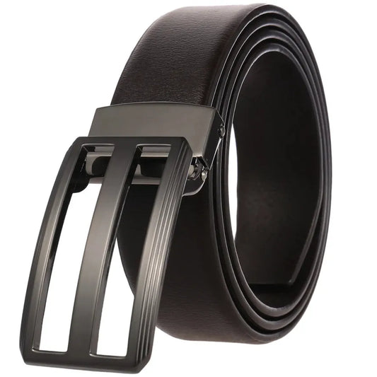 HKM-671827 Genuine Leather Casual Belt with Adjustable Holes - Model LY35-0302-4