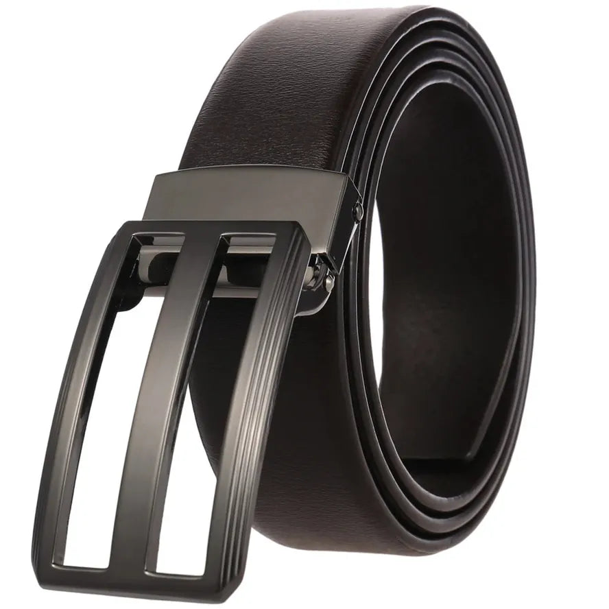 HKM-671827 Genuine Leather Casual Belt with Adjustable Holes - Model LY35-0302-4