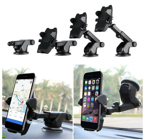 HKM-671827 Telescopic Car Suction Cup Phone Holder for Universal Compatibility