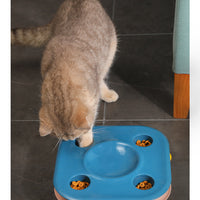 HKM-6718653 Multifunctional Cat Food Bowl and Track Toy with Amusement Plate for Intelligent Eating