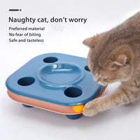HKM-6718653 Multifunctional Cat Food Bowl and Track Toy with Amusement Plate for Intelligent Eating