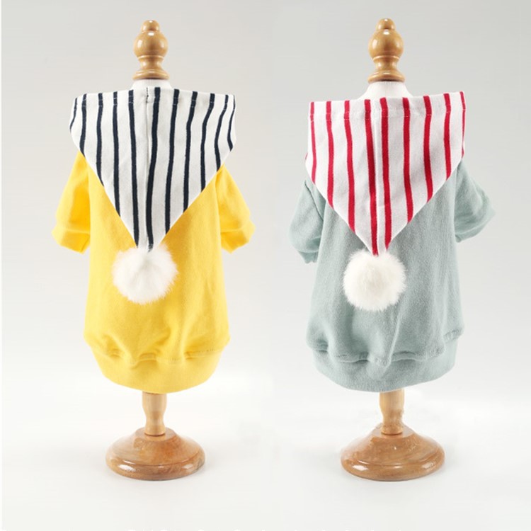 HKM-6719037 Korean Cotton Sweater for Dogs in Bean Green and Yellow - Autumn & Winter Style