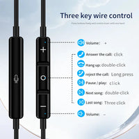 HKM-672019 Type-C Wired Earphones with Noise Reduction, Semi In-Ear Design, Magnetic Suction and Built-In Mic for Compatibility with Google, Samsung, Sony, and Huawei Devices