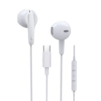 HKM-672019 Type-C Wired Earphones with Noise Reduction, Semi In-Ear Design, Magnetic Suction and Built-In Mic for Compatibility with Google, Samsung, Sony, and Huawei Devices
