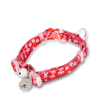 HKM-6720445 Fragmented Flower Design Cat Collar with Aluminum Buckle and Zinc Alloy Bell