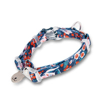 HKM-6720445 Fragmented Flower Design Cat Collar with Aluminum Buckle and Zinc Alloy Bell