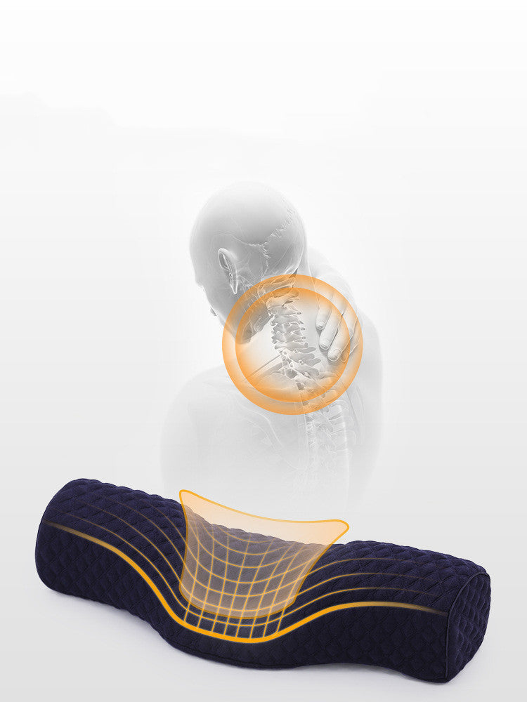 HKM-672083 Memory Foam Neck and Sleep Pillow with Cotton Air Layer Fabric - Multiple Colors Available