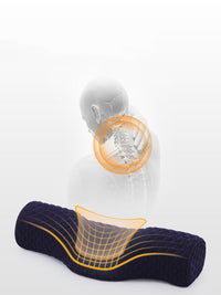 HKM-672083 Memory Foam Neck and Sleep Pillow with Cotton Air Layer Fabric - Multiple Colors Available