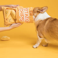 HKM-6721085 Plush Educational Dog Toy Set - Creative Sounding, Bite Resistant, Orange Bread Design
