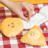 HKM-6721085 Plush Educational Dog Toy Set - Creative Sounding, Bite Resistant, Orange Bread Design