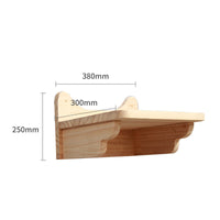 HKM-6721725 Wall-Mounted Solid Wood Cat Climbing Frame with Platforms, Ladders, and Accessories