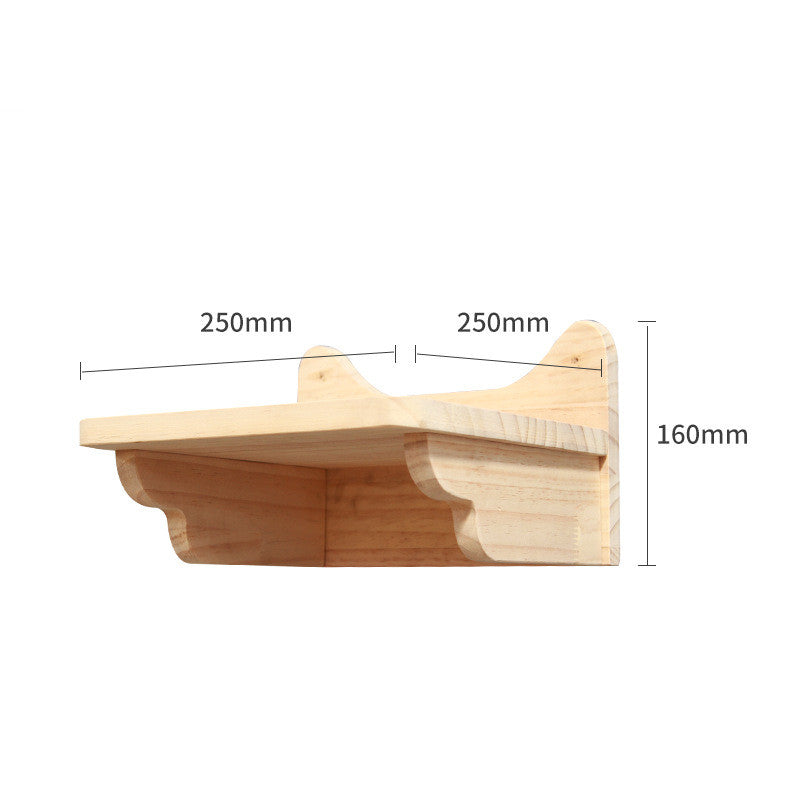 HKM-6721725 Wall-Mounted Solid Wood Cat Climbing Frame with Platforms, Ladders, and Accessories