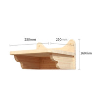 HKM-6721725 Wall-Mounted Solid Wood Cat Climbing Frame with Platforms, Ladders, and Accessories