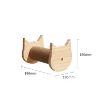 HKM-6721725 Wall-Mounted Solid Wood Cat Climbing Frame with Platforms, Ladders, and Accessories