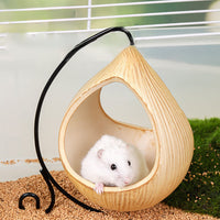 HKM-6722493 Hamster Swing Cradle Hammock Ceramic Hideaway for Small Pets - Fun and Cozy Space