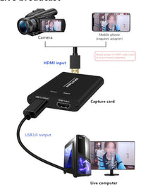 HKM-672339 4K HDMI to USB3.0 Video Capture Card for High-Definition Streaming and Recording