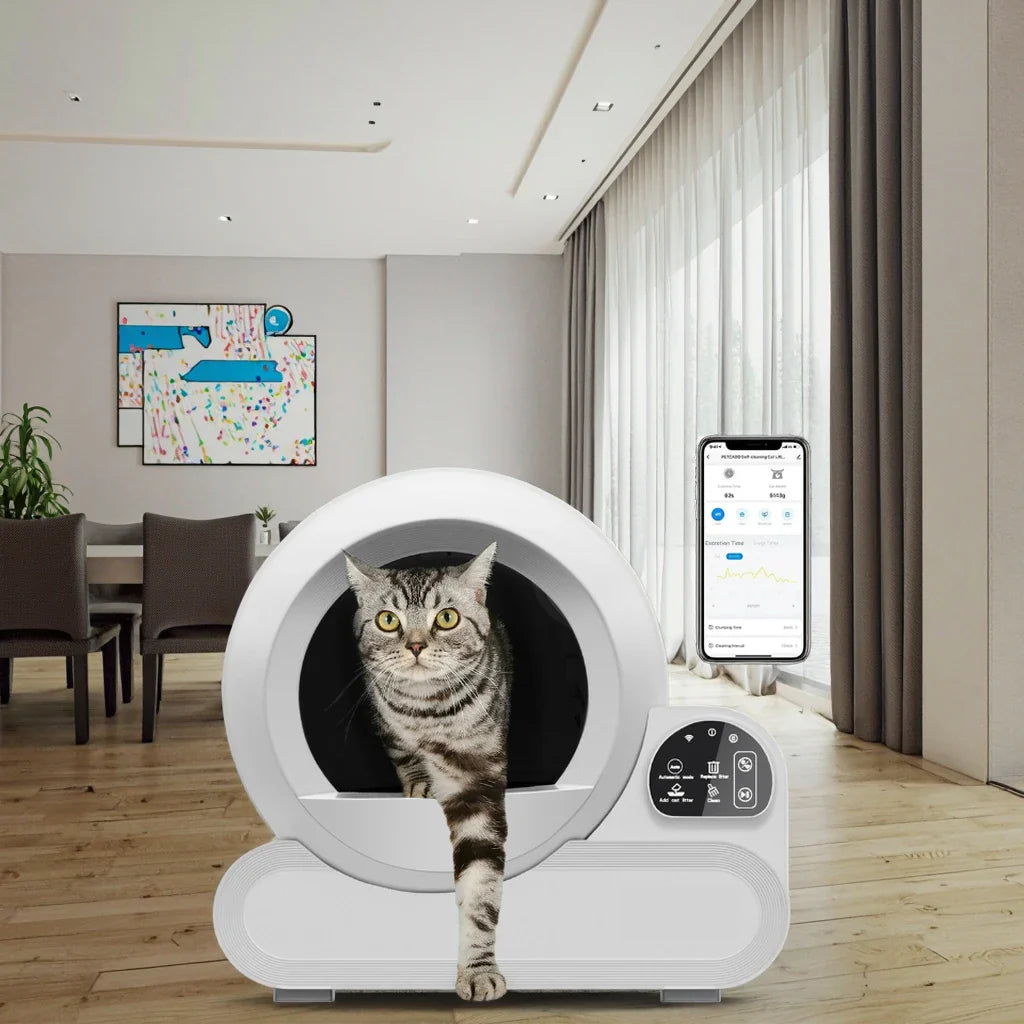 HKM-672403 Automatic 70L Cat Litter Box with App Control and Odor Management