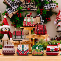 HKM-672403 Christmas Mini Handbag Candy Storage Box in Wrought Iron – Decorative Metal Containers