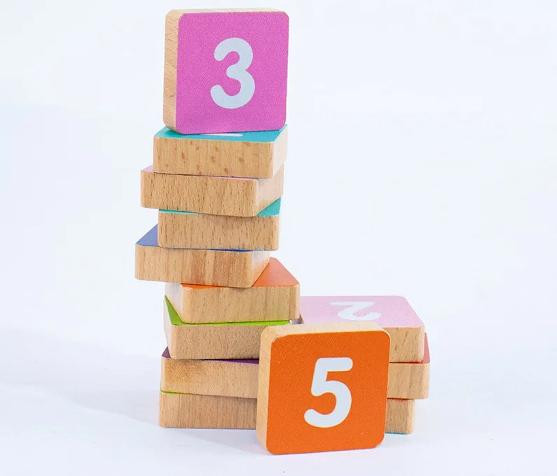 HKM-672403 Montessori Wooden Finger Counting Game for Early Learning Mathematics