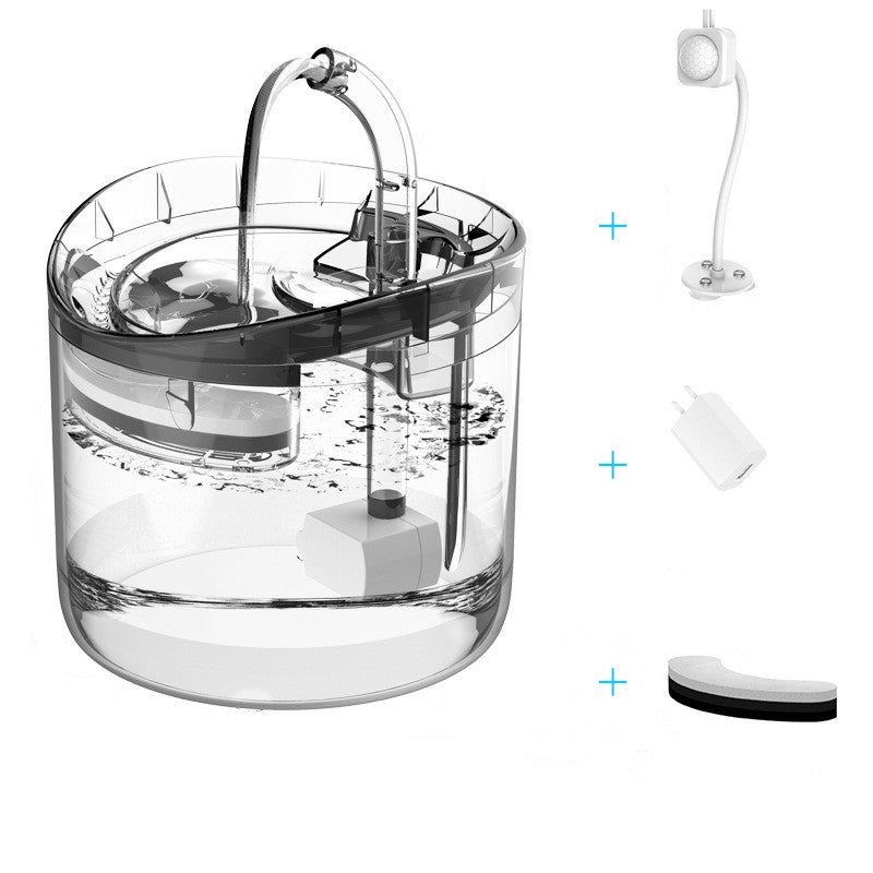 HKM-6724285 Automatic Pet Water Dispenser with 1.8L Capacity for Dogs and Cats, USB Powered
