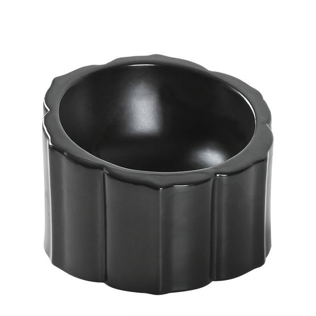 HKM-6724413 Sunflower Ceramic Cat and Dog Bowl - 200ml Capacity, 8x10x14.5cm Size