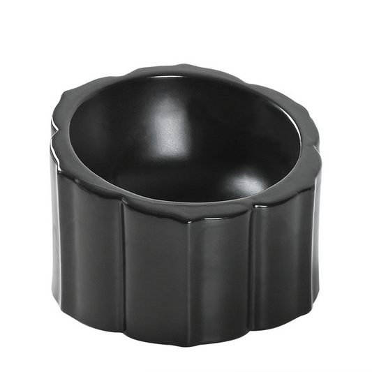 HKM-6724413 Sunflower Ceramic Cat and Dog Bowl - 200ml Capacity, 8x10x14.5cm Size